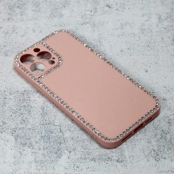Ovitek Frame Cirkon za Apple iPhone 13 Pro Max 6.7, Teracell, roza
