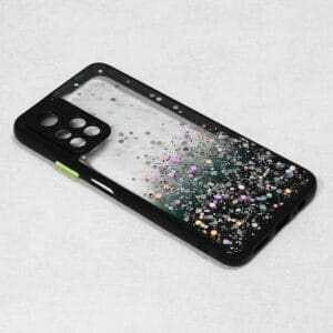 Ovitek Frame Glitter za Xiaomi Redmi Note 11T 5G, Poco M4 Pro 5G, Teracell, črna