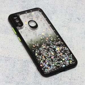 Ovitek Frame Glitter za Huawei Y7 2019, Teracell, črna