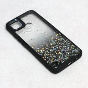 Ovitek Dazzling Glitter za Realme C25, C21Y, C25Y, Teracell, črna