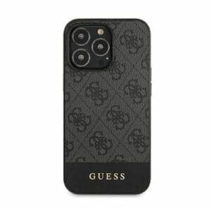 Ovitek 4G Metal Logo za Apple iPhone 13 Pro 6.1, Guess, siva