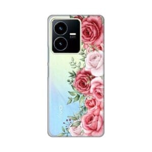 Ovitek Print Skin za Vivo Y22s, Y35 My Print Cover Wild Roses, rdeča in zelena