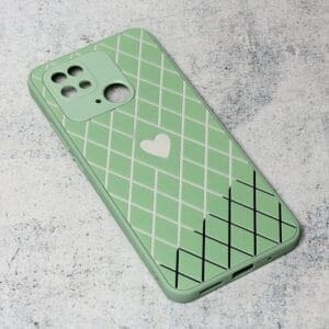 Ovitek Diamond Heart za Xiaomi Redmi 10C, Teracell, zelena