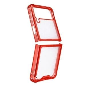 Ovitek Clear TPU za Samsung Galaxy Z Flip 4 SM-F721B, Teracell, rdeča