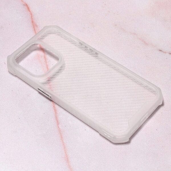 Ovitek Carbon Crystal za Apple iPhone 14 Pro 6.1, Teracell, bela