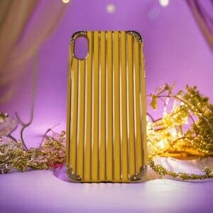 Ovitek Crom lines Q2025 za Apple iPhone XS Max, Teracell, rumena