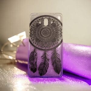 Ovitek Lace glitter bicolor Dreamcatcher za Huawei Mate 10, Teracell, srebrna