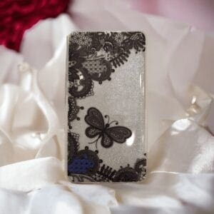Ovitek Lace glitter Butterfly za Huawei Mate 10, Teracell, srebrna