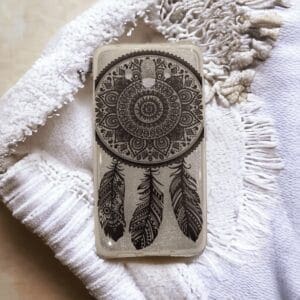 Ovitek Lace glitter Dreamcatcher za Huawei Mate 10, Teracell, srebrna