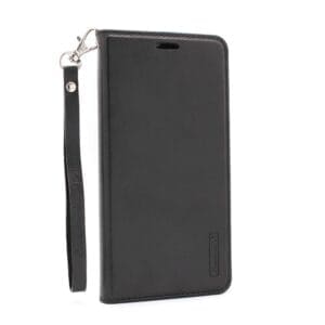 Preklopni Etui za Samsung Galaxy S22 Plus 5G Hanman, ORG z paščkom, črna0