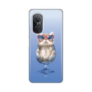 Ovitek Print za Huawei Nova 9 SE My Print Cover Funny Cat, rjava in modra