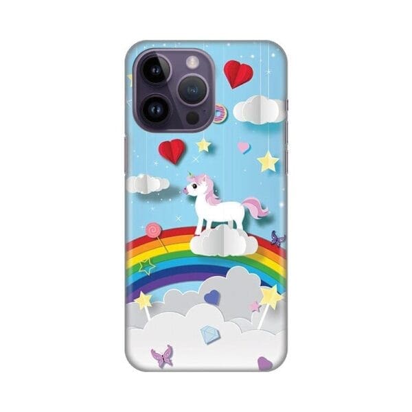 Ovitek Print za Apple iPhone 14 Pro Max 6.7 My Print Cover Unicorn, modra in pisana