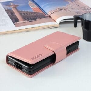 Preklopni Etui za Samsung Galaxy Z Fold 3 5G Hanman, Canvas ORG, roza