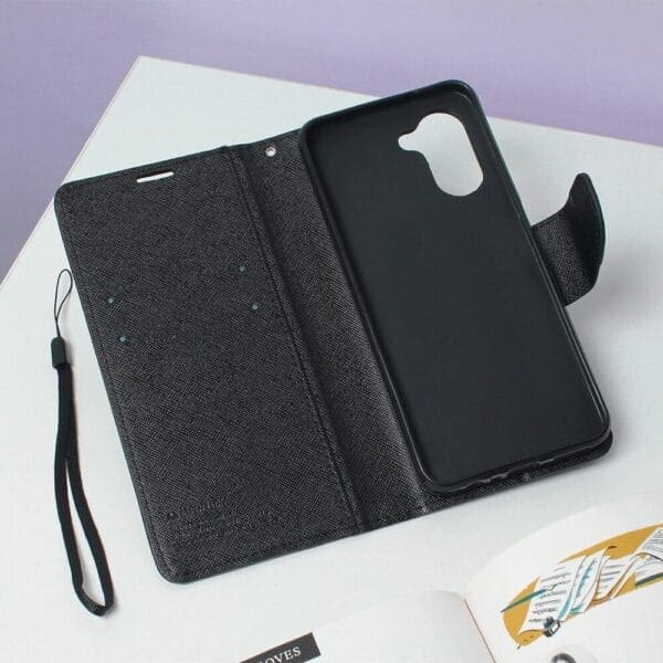 Preklopni Etui za Realme C33 Mercury, Classic, črna in črna - slika 2