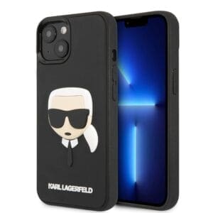 Ovitek 3D rubber Karl head za Apple iPhone 14 Plus 6.7, Karl Lagerfeld, črna