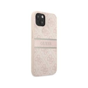Ovitek 4G PU CASE WITH PRINTED STRIPE za Apple iPhone 14 Plus 6.7, Guess, roza