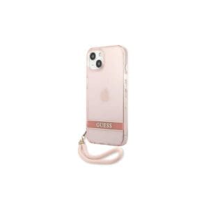 Ovitek Electroplated stripe za Apple iPhone 13 mini 5.4, Guess, roza