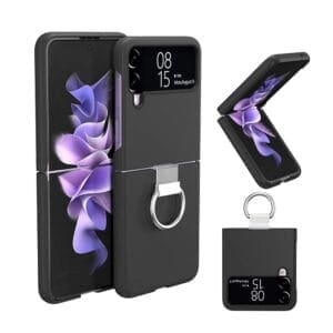 Ovitek Elegant Fold Ring za Samsung Galaxy Z Flip 4 SM-F721B, Teracell, črna