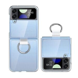 Ovitek Elegant Fold Ring za Samsung Galaxy Z Flip 4 SM-F721B, Teracell, prozorna