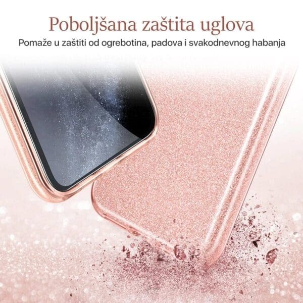 Ovitek Crystal Dust za Apple iPhone 14, Teracell, roza - slika 7