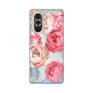 Ovitek Print Skin za Huawei Nova 10 My Print Cover Pink Flowers, pink in prozorna