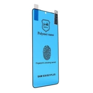 Zaščitno steklo ukrivljeno za Samsung Galaxy S21 Plus 5G Teracell, Polymer Nano, črna in prozorna