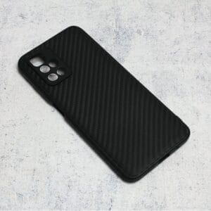 Ovitek Carbon fiber za Xiaomi Redmi 10, Redmi 10 Prime, Teracell, črna