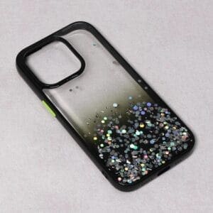 Ovitek Frame Glitter za Apple iPhone 14 Pro 6.1, Teracell, črna