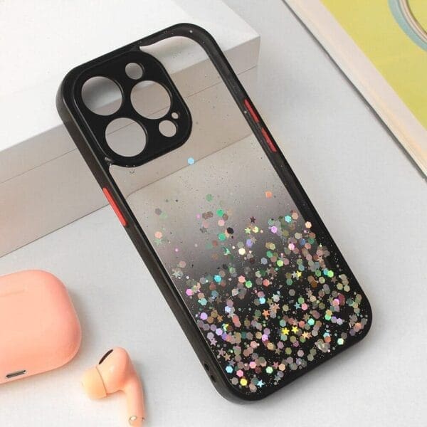 Ovitek Frame Glitter za Apple iPhone 14 Pro 6.1, Teracell, črna - slika 3