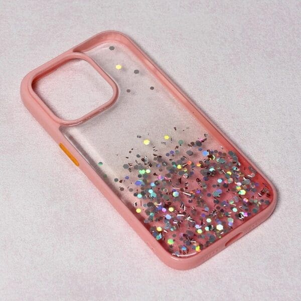 Ovitek Frame Glitter za Apple iPhone 14 Pro 6.1, Teracell, roza