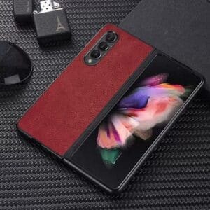 Ovitek Canvas za Samsung Galaxy Z Fold 4, Hanman, rdeča