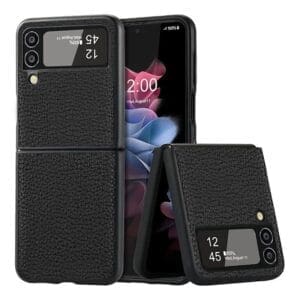 Ovitek Elegant Leather za Samsung Galaxy Z Flip 4 SM-F721B, Teracell, črna