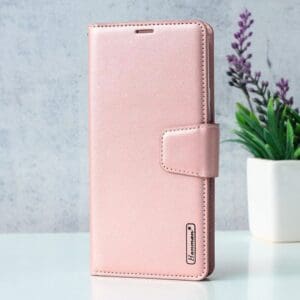 Preklopni Etui za Xiaomi Redmi Note 12 Pro Plus Hanman, Canvas ORG, roza