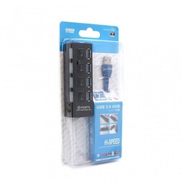 HUB razdelilec, USB 3.0, Teracell, črna - slika 4