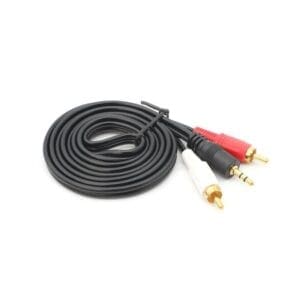 Kabel, 3.5mm AUX-RCA, M-Mx2, Teracell, 1.5m, črna