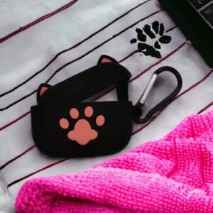 Etui za slušalke Paw silikonski za Apple AirPods Pro 1/2, Teracell, črna