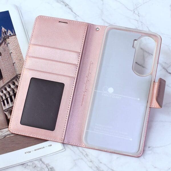 Preklopni Etui za Honor 90 Lite Hanman, Canvas ORG, roza - slika 2