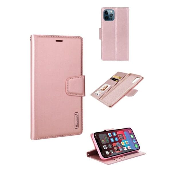 Preklopni Etui za Honor 90 Lite Hanman, Canvas ORG, roza - slika 3