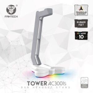 Stojalo za slušalke AC3001S, USB, RGB Space Edition, Fantech, bela