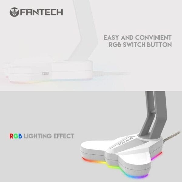 Stojalo za slušalke AC3001S, USB, RGB Space Edition, Fantech, bela - slika 5