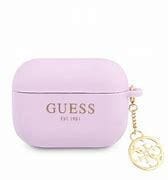 Etui za slušalke 4G Charm za Apple AirPods Pro 1/2, Guess, kovinski logo, vijolična