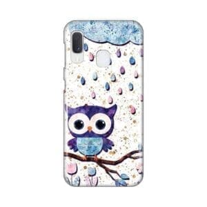 Ovitek, Print Skin za Samsung Galaxy A20e My Print Cover Owl, vijolična in modra