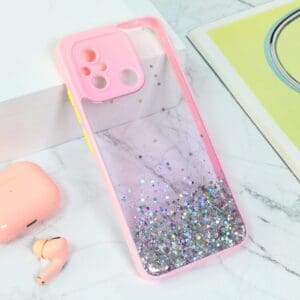 Ovitek Frame Glitter za Xiaomi Redmi 12C, Teracell, roza