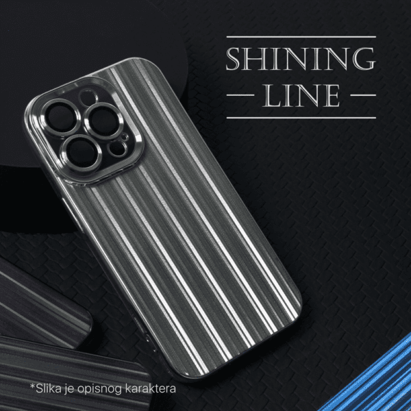 Ovitek Shining Line za Apple iPhone 14 6.1, Teracell, siva - slika 3