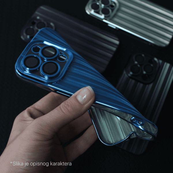 Ovitek Shining Line za Apple iPhone 14 6.1, Teracell, siva - slika 5