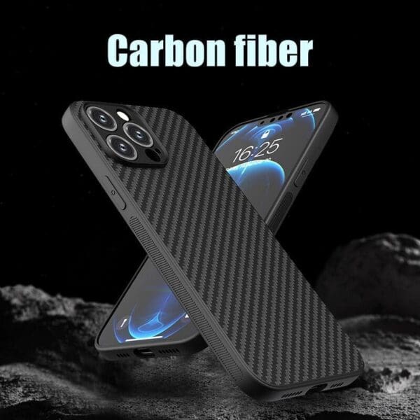 Ovitek Carbon fiber za Realme C51, C53, Teracell, črna - slika 2