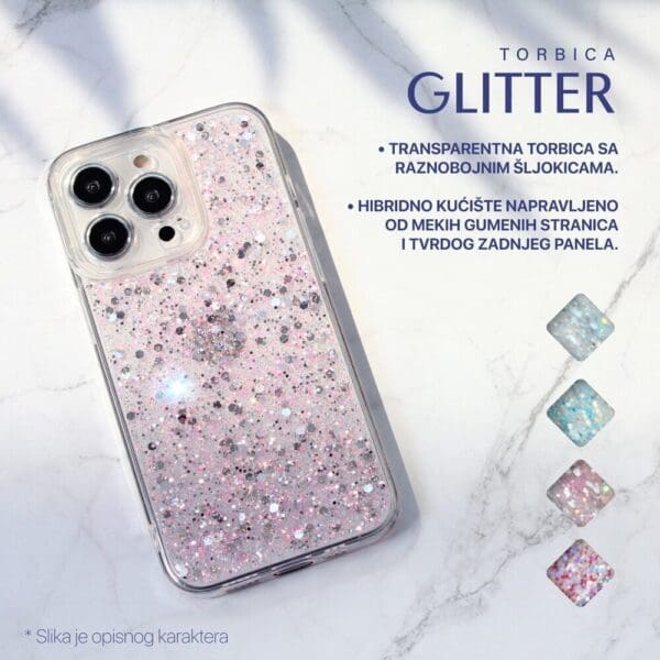 Ovitek Glitter S za Apple iPhone 14 Pro Max 6.7, Teracell, roza - slika 3