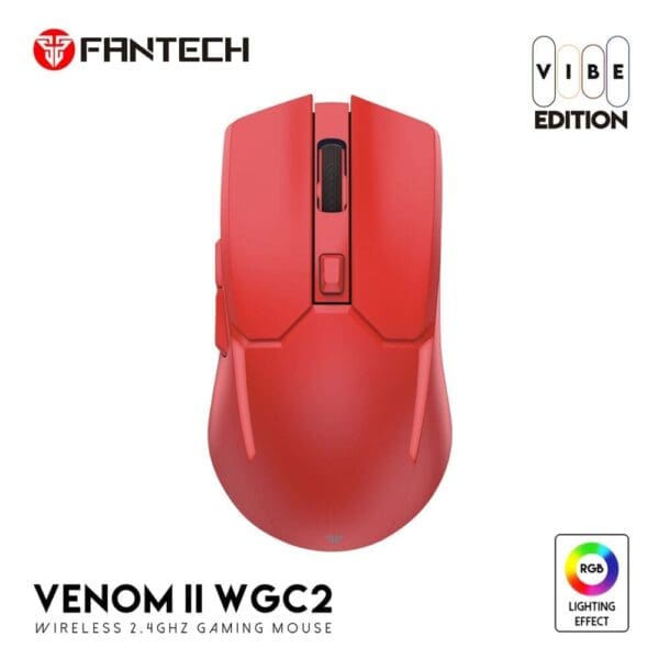 Miška WGC2 Venom II, Wireless, Fantech, rdeča