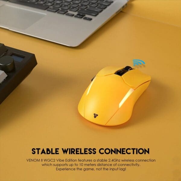Miška WGC2 Venom II, Wireless, Fantech, rumena - slika 5