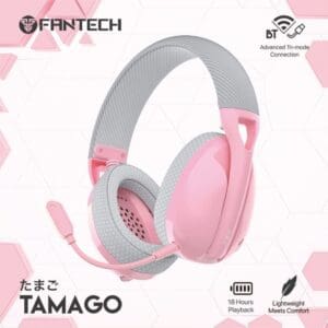 Naglavne slušalke brezžične WHG01 Tamago, Bluetooth, Sakura, Fantech, roza